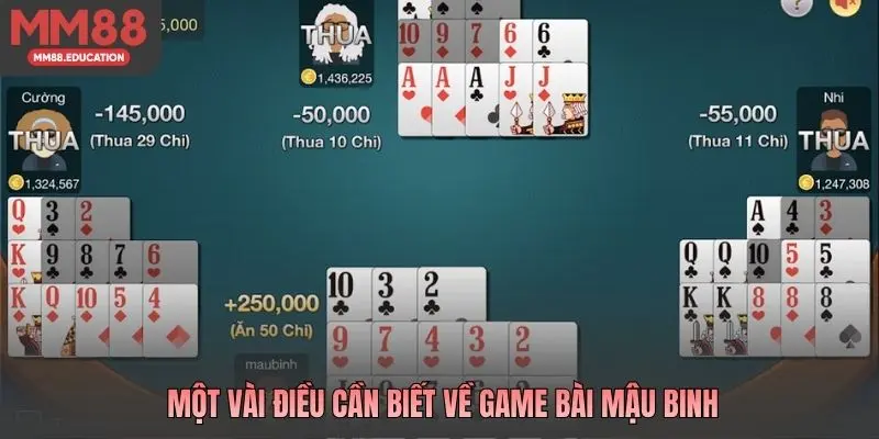 Một vài điều cần biết về game bài mậu binh