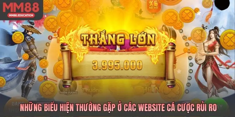 Những biểu hiện thường gặp ở các website cá cược rủi ro
